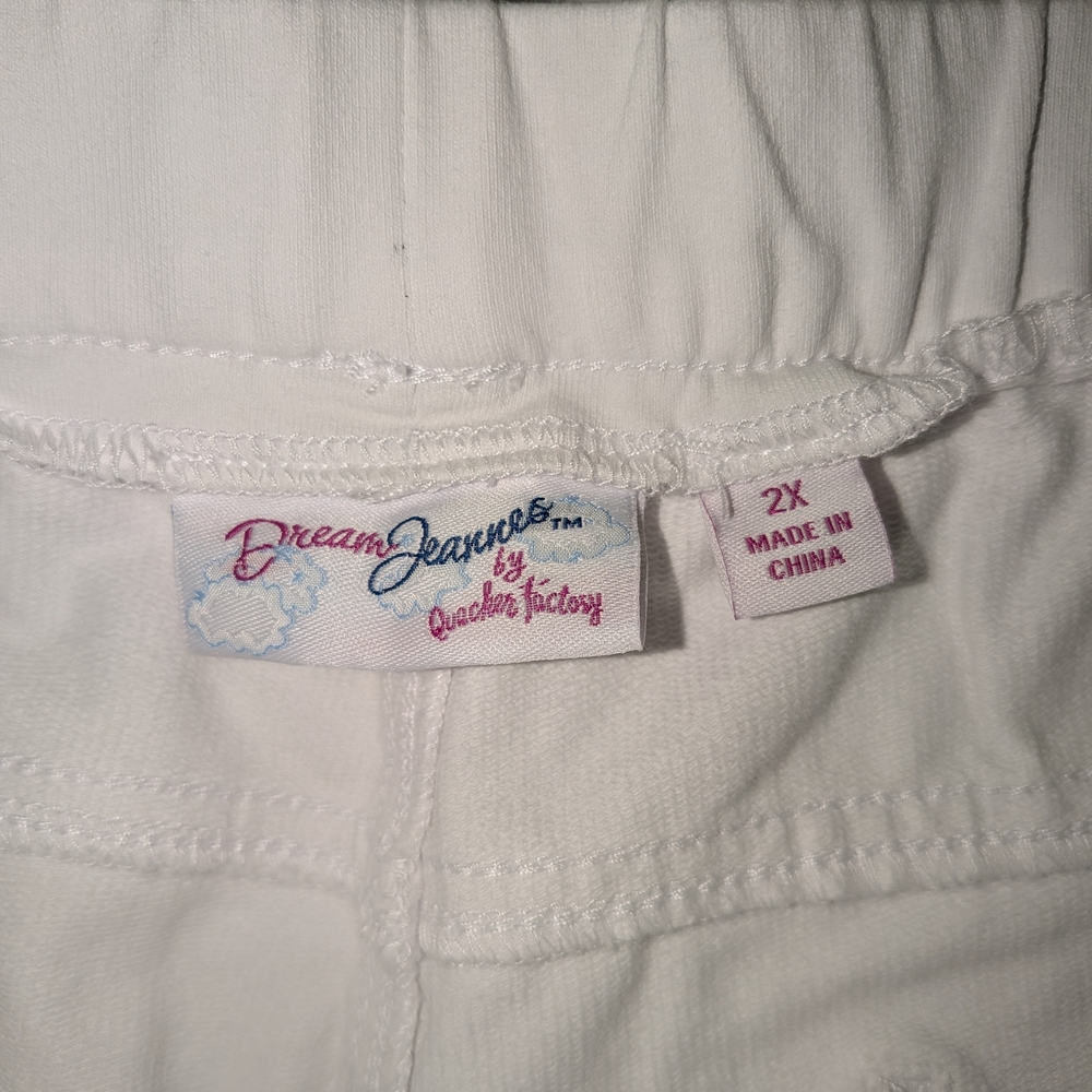 Dream Jeanwee by Quacker Factory White Pull-On Pants - Picture 2 of 14